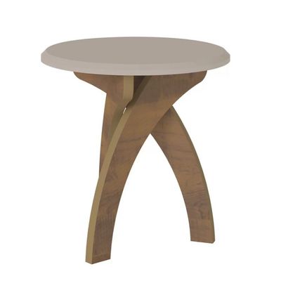 Mesa de Apoio Artely Jade Offwhite/Pinho