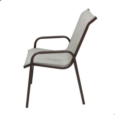 Conjunto Sling Com Mesa Ripada E Guarda Sol Marrom Capuccino