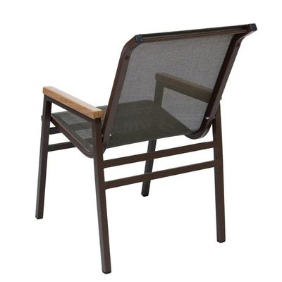 Cadeira De Aluminio Para Cozinha Sala Jardim E Varanda Marrom