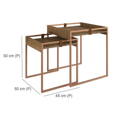 Conjunto Mesa Lateral Columbia Woodmel