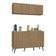 Conjunto Cantinho Do Café Retrô Armário E Aparador 4 Portas Multimóveis Mp1084 Rustic/preto