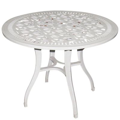 Conjunto De Mesa Com 4 Cadeiras Modelo Liz Branco