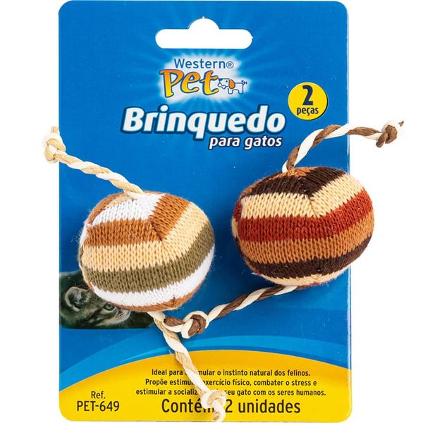 Brinquedo Para Gato 14Cm Jogo 2 Peças Western Pet