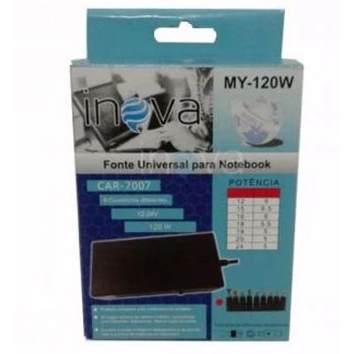 Fonte Universal Para Notebook 8 Conectores + Seletor de Volt
