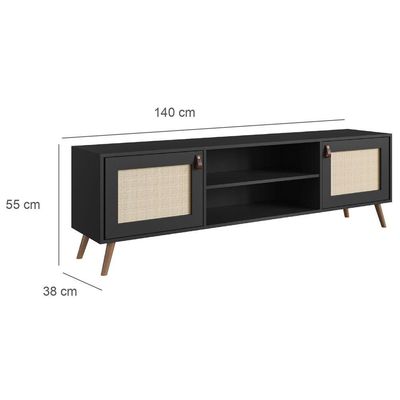 Rack Viena 140cm Preto